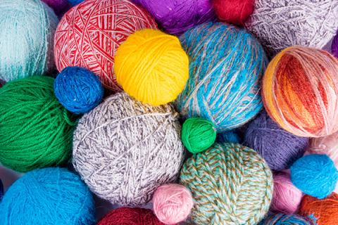 Colorful photo of yarn
