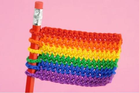 rainbow flag pencil topper