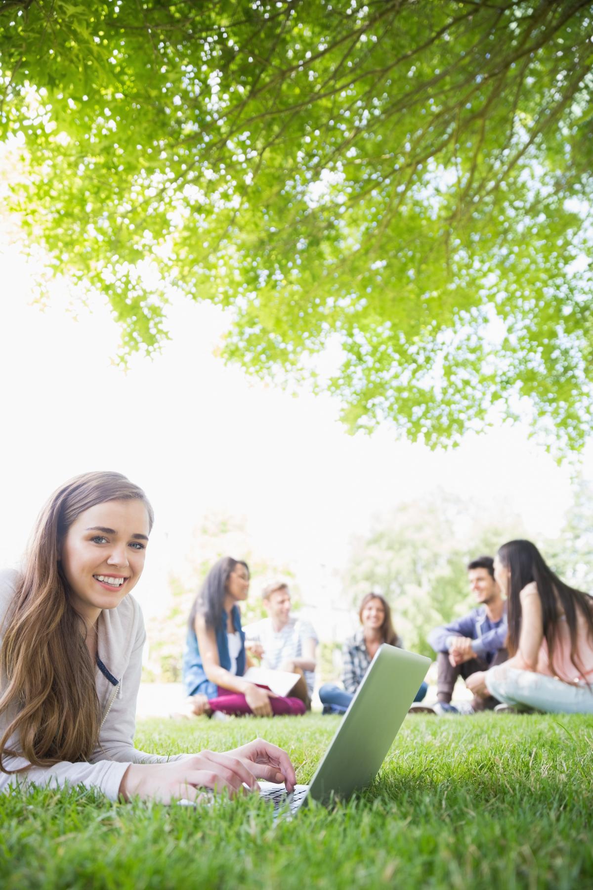 College students on campus